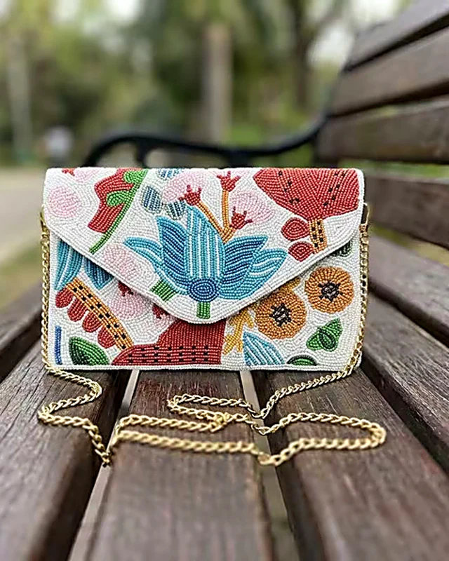 Folk Tulip Chain Clutch