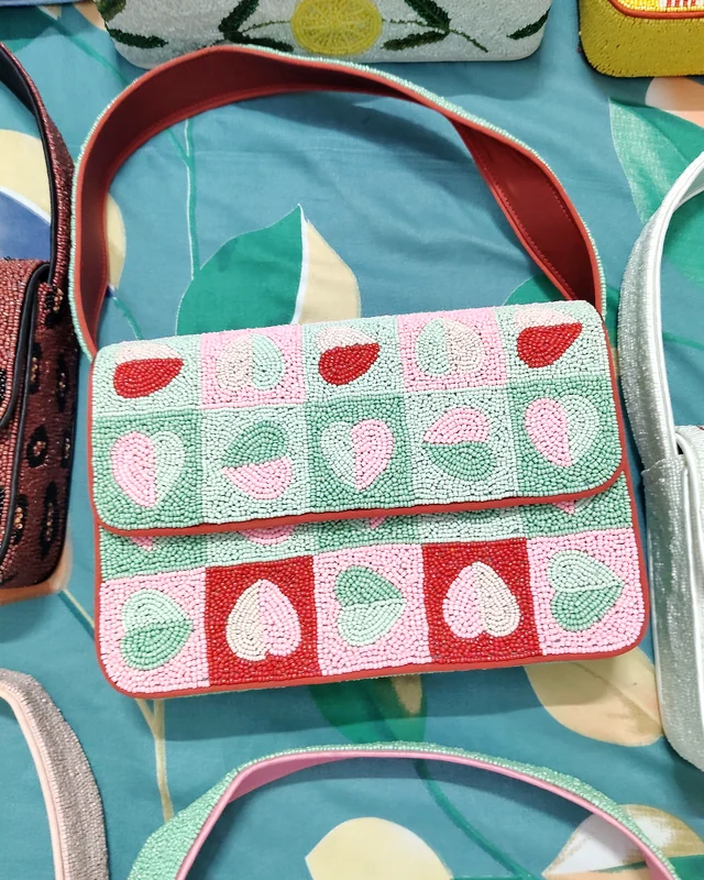Strawberry Check Shoulder Bag